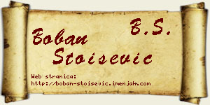 Boban Stoišević vizit kartica